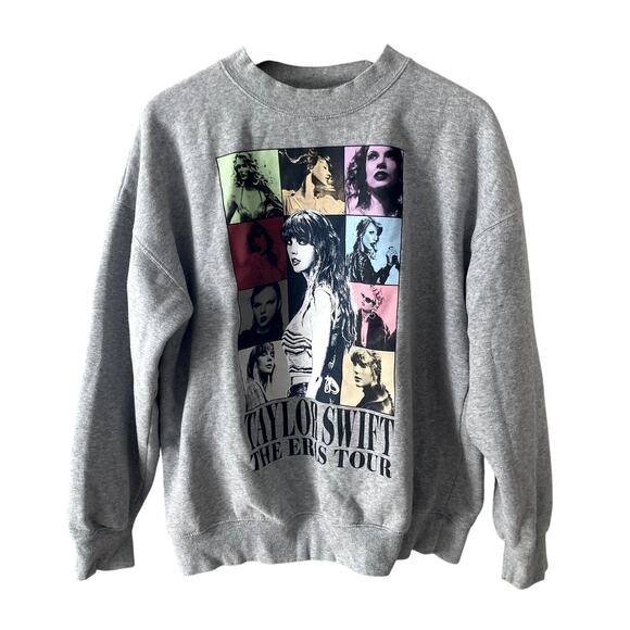 Taylor Swift The Eras Tour Crewneck Sweatshirt - Gray - Medium - Picture 1 of 9